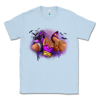 Dusty Blue Halloween sneaker and heel afro woman Classic Tee - RanaPortraitStore