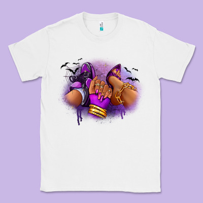 Halloween Sneaker And Heel Afro Woman Classic Tee Designed By Ranaportraitstore