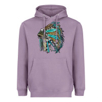 Lavender indian feather headdress with western  patterns Heavyweight Hoodie - RanaPortraitStore