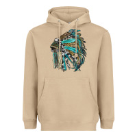Mushroom indian feather headdress with western  patterns Heavyweight Hoodie - RanaPortraitStore