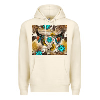 Tofu cowhide leopard bull skull gemstone Premium Hoodie - NancyCooperArtShop