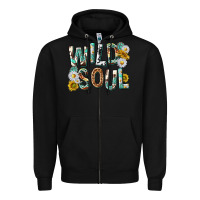 Black western wild soul with sunflowers Zipper Hoodie - texasbilliewilder