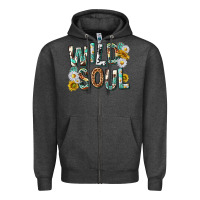 Charcoal Heather western wild soul with sunflowers Zipper Hoodie - texasbilliewilder