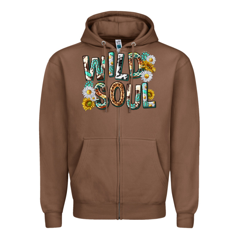 Western Wild Soul With Sunflowers Zipper Hoodie by texasbilliewilder | Teevron