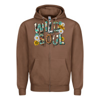 Chestnut western wild soul with sunflowers Zipper Hoodie - texasbilliewilder