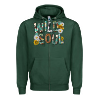 Sports Green western wild soul with sunflowers Zipper Hoodie - texasbilliewilder