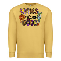 Antique Gold Brews And Boos Premium Sweatshirt - CowhideDigitalArt