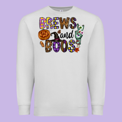 Brews And Boos Premium Sweatshirt Designed By Cowhidedigitalart