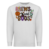 Dove Grey Brews And Boos Premium Sweatshirt - CowhideDigitalArt