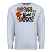 Heather Grey Brews And Boos Premium Sweatshirt - CowhideDigitalArt
