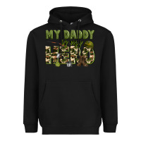 Black my daddy is my hero army Heavyweight Hoodie - Zillion Design Studio