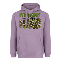 Lavender my daddy is my hero army Heavyweight Hoodie - Zillion Design Studio