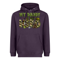 Plum my daddy is my hero army Heavyweight Hoodie - Zillion Design Studio