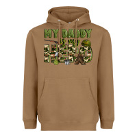 Toasted Coconut my daddy is my hero army Heavyweight Hoodie - Zillion Design Studio