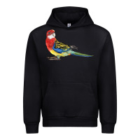 Black Rosella Bird Urban Hoodie - LillyAllenDesigns