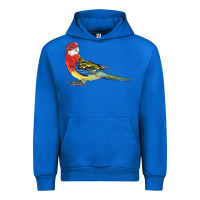 Cobalt Rosella Bird Urban Hoodie - LillyAllenDesigns