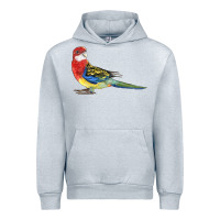 Heather Grey Rosella Bird Urban Hoodie - LillyAllenDesigns