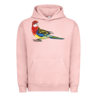 Pigment Salmon Rosella Bird Urban Hoodie - LillyAllenDesigns