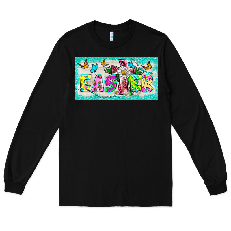 Easter Cross License Plate Template Long Sleeve Tee by BarkalooDesign | Teevron