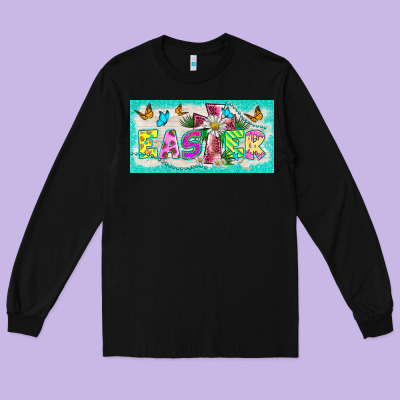 Easter Cross License Plate Template Long Sleeve Tee Designed By Barkaloodesign