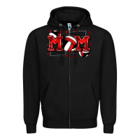 Black mom volleyball Zipper Hoodie - Zillion Design Studio