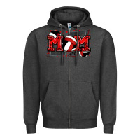 Charcoal Heather mom volleyball Zipper Hoodie - Zillion Design Studio