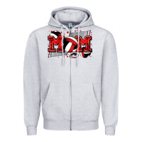 Heather Grey mom volleyball Zipper Hoodie - Zillion Design Studio