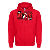 Red mom volleyball Zipper Hoodie - Zillion Design Studio