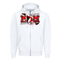 White mom volleyball Zipper Hoodie - Zillion Design Studio