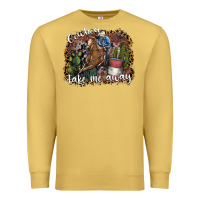 Antique Gold cowboy take me away Premium Sweatshirt - SublimationCraftShop