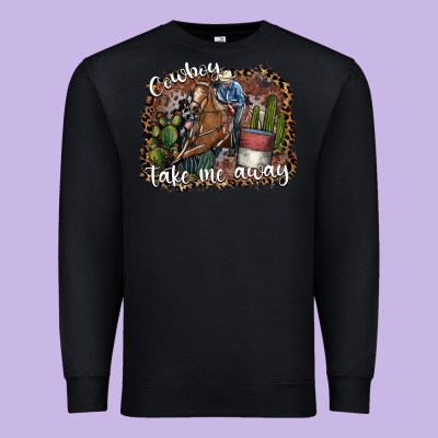 Cowboy Take Me Away Premium Sweatshirt Designed By Sublimationcraftshop