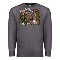 Charcoal Heather cowboy take me away Premium Sweatshirt - SublimationCraftShop