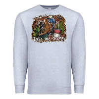 Heather Grey cowboy take me away Premium Sweatshirt - SublimationCraftShop