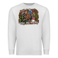 Oatmeal Heather cowboy take me away Premium Sweatshirt - SublimationCraftShop