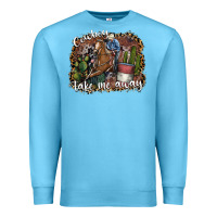 Ocean Blue cowboy take me away Premium Sweatshirt - SublimationCraftShop