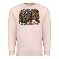Pale Pink cowboy take me away Premium Sweatshirt - SublimationCraftShop