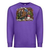 Purple cowboy take me away Premium Sweatshirt - SublimationCraftShop