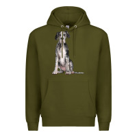 Army Green Great Dane Dog Premium Hoodie - LillyAllenDesigns