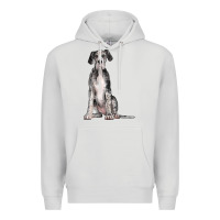Dove Grey Great Dane Dog Premium Hoodie - LillyAllenDesigns