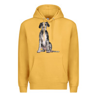 Mustard Great Dane Dog Premium Hoodie - LillyAllenDesigns
