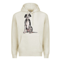 Oatmeal Heather Great Dane Dog Premium Hoodie - LillyAllenDesigns