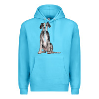 Ocean Blue Great Dane Dog Premium Hoodie - LillyAllenDesigns
