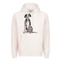Pale Pink Great Dane Dog Premium Hoodie - LillyAllenDesigns