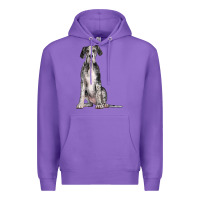 Purple Great Dane Dog Premium Hoodie - LillyAllenDesigns