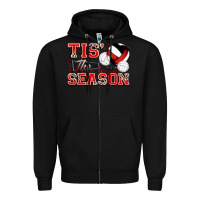 Black tis' the season volleyball Zipper Hoodie - Zillion Design Studio