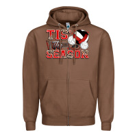 Chestnut tis' the season volleyball Zipper Hoodie - Zillion Design Studio