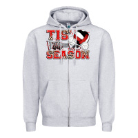 Heather Grey tis' the season volleyball Zipper Hoodie - Zillion Design Studio