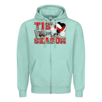 Seafoam tis' the season volleyball Zipper Hoodie - Zillion Design Studio