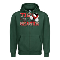 Sports Green tis' the season volleyball Zipper Hoodie - Zillion Design Studio