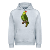 Heather Grey New Zealand Paraket Parrot Urban Hoodie - LillyAllenDesigns